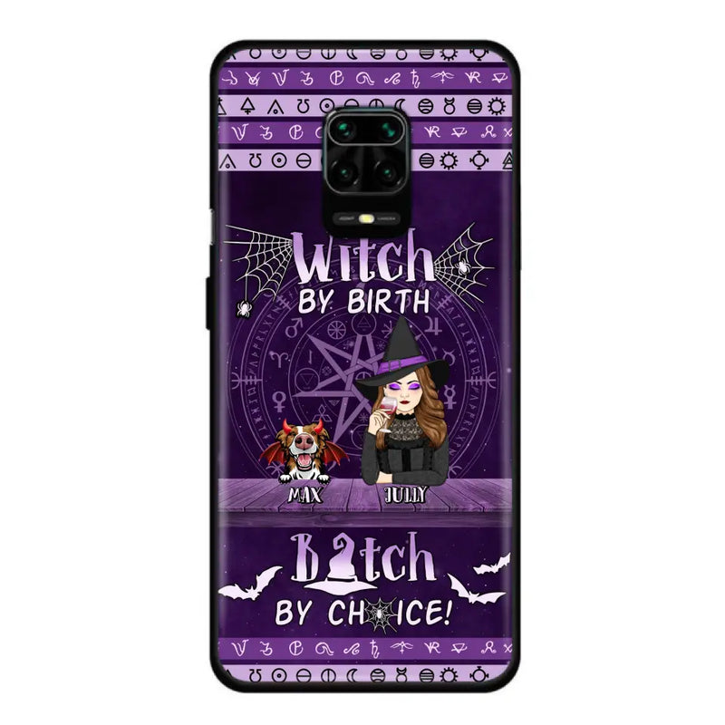 Personalized Witch Phone Case - Halloween Gift Idea for Witch Lovers/Pet Lovers - Up to 3 Dogs/Cats - Witch By Birth Bitch By Choice - Case For Xiaomi/Oppo/Huawei