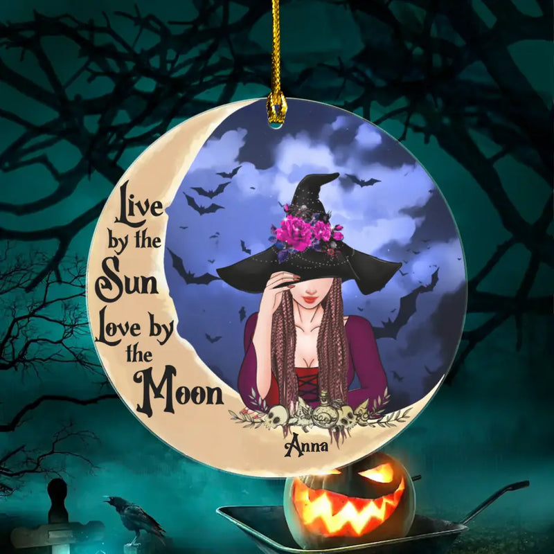 Personalized Witch Circle Wooden/Acrylic Ornament - Halloween Gift Idea - Witch By Nature Bitch By Choice