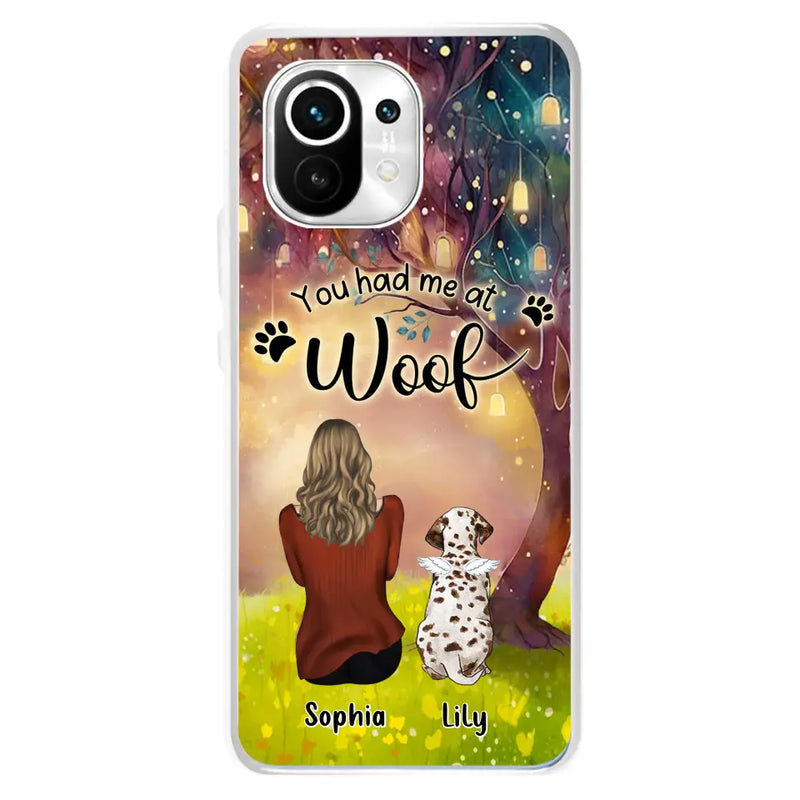 Personalized Memorial Dog Mom Phone Case - Up to 3 Dogs - Memorial Gift Idea for Dog Lovers - You Had Me At Woof - Case For Xiaomi/Oppo/Huawei
