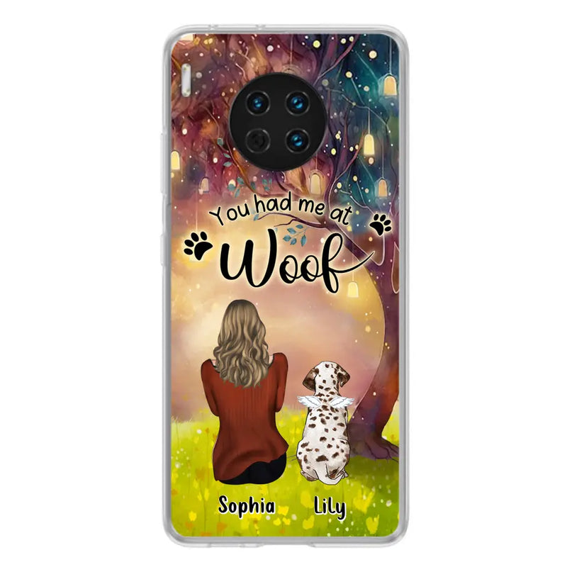Personalized Memorial Dog Mom Phone Case - Up to 3 Dogs - Memorial Gift Idea for Dog Lovers - You Had Me At Woof - Case For Xiaomi/Oppo/Huawei