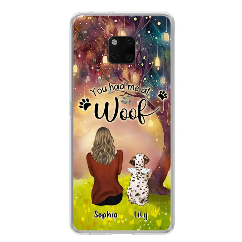 Personalized Memorial Dog Mom Phone Case - Up to 3 Dogs - Memorial Gift Idea for Dog Lovers - You Had Me At Woof - Case For Xiaomi/Oppo/Huawei