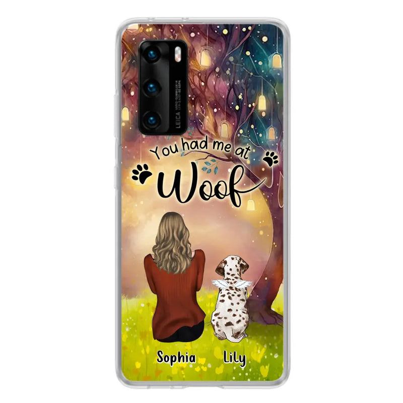 Personalized Memorial Dog Mom Phone Case - Up to 3 Dogs - Memorial Gift Idea for Dog Lovers - You Had Me At Woof - Case For Xiaomi/Oppo/Huawei
