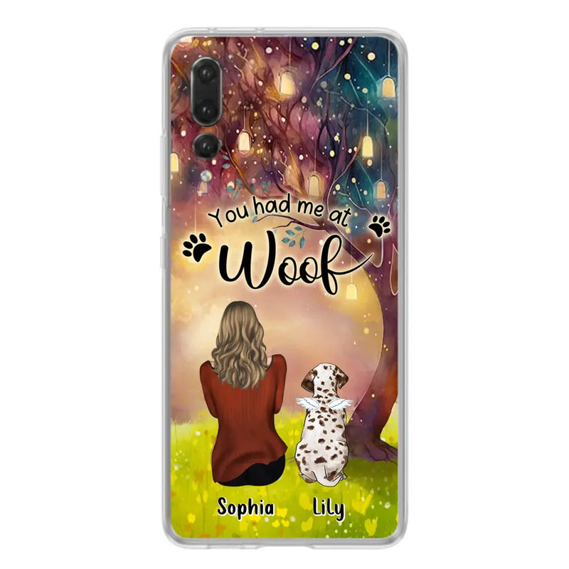 Personalized Memorial Dog Mom Phone Case - Up to 3 Dogs - Memorial Gift Idea for Dog Lovers - You Had Me At Woof - Case For Xiaomi/Oppo/Huawei