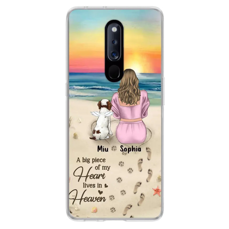 Personalized Memorial Dog Mom Phone Case - Up to 3 Dogs - Memorial Gift Idea for Dog Owners - A Big Piece Of My Heart Lives In Heaven - Case for Oppo/Xiaomi/Huawei