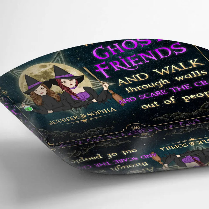 Personalized Witch Besties Pillow Cover - Halloween Gift For Friends/Besties - I Hope We Are Friends Until We Die