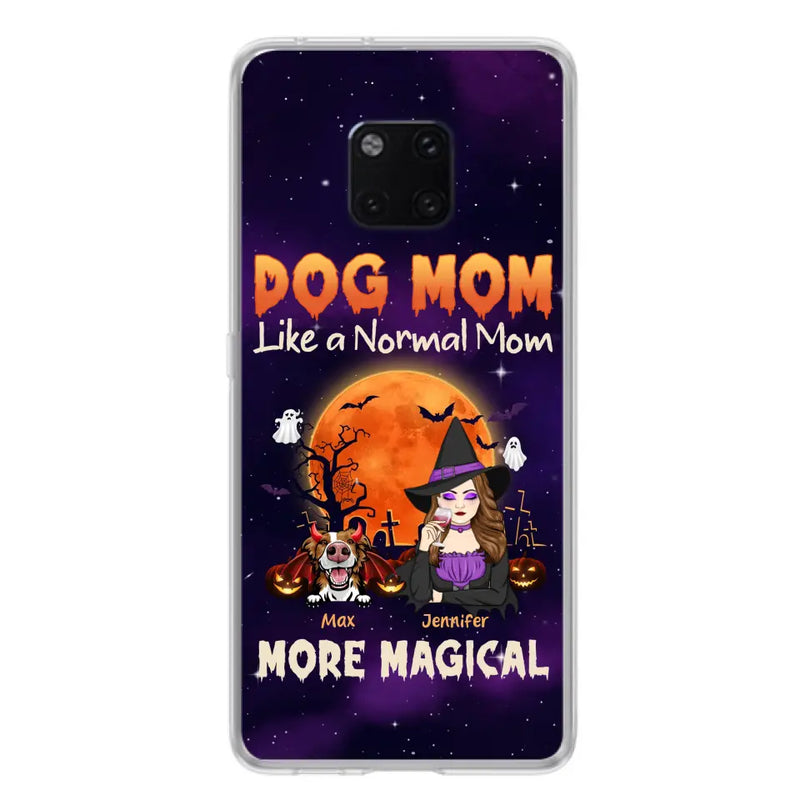 Personalized Witch Pet Mom Phone Case - Halloween Gift Idea for Pet Lovers - Up to 3 Dogs/Cats - Dog Mom Like A Normal Mom More Magical - Case For Xiaomi/Oppo/Huawei