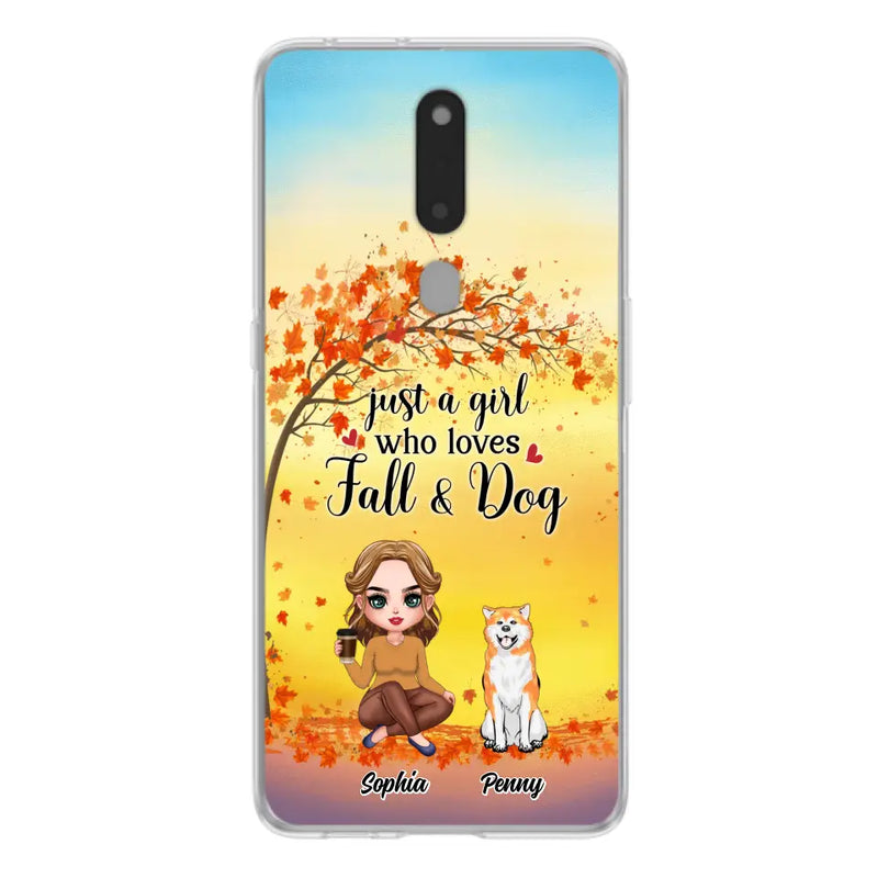 Personalized Dog Mom Phone Case - Gift Idea For Dog Lovers/Autumn Gift - Up to 4 Dogs - Just A Girl Who Loves Fall & Dogs - Case For Xiaomi/ Oppo/ Huawei