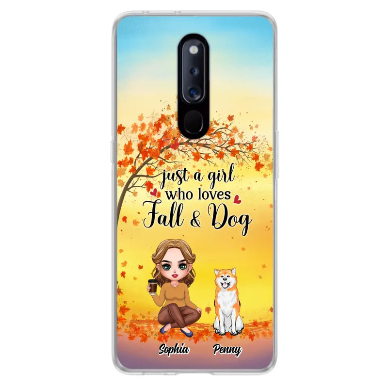 Personalized Dog Mom Phone Case - Gift Idea For Dog Lovers/Autumn Gift - Up to 4 Dogs - Just A Girl Who Loves Fall & Dogs - Case For Xiaomi/ Oppo/ Huawei