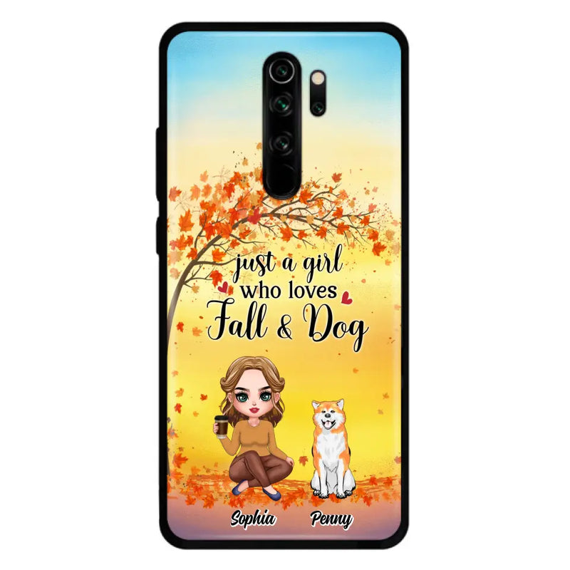 Personalized Dog Mom Phone Case - Gift Idea For Dog Lovers/Autumn Gift - Up to 4 Dogs - Just A Girl Who Loves Fall & Dogs - Case For Xiaomi/ Oppo/ Huawei