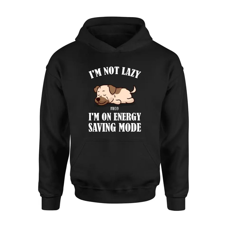 Personalized Lazy Dog T-shirt/Sweatshirt/Long Sleeve/Hoodie - Gift Idea For Dog Lover - Up to 6 Dogs - I'm Not Lazy I'm On Energy Saving Mode