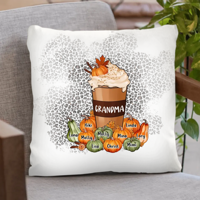 Personalized Grandma Mom Pillow Cover  - Gift Idea for Grandma/Halloween - Up to 10 Children