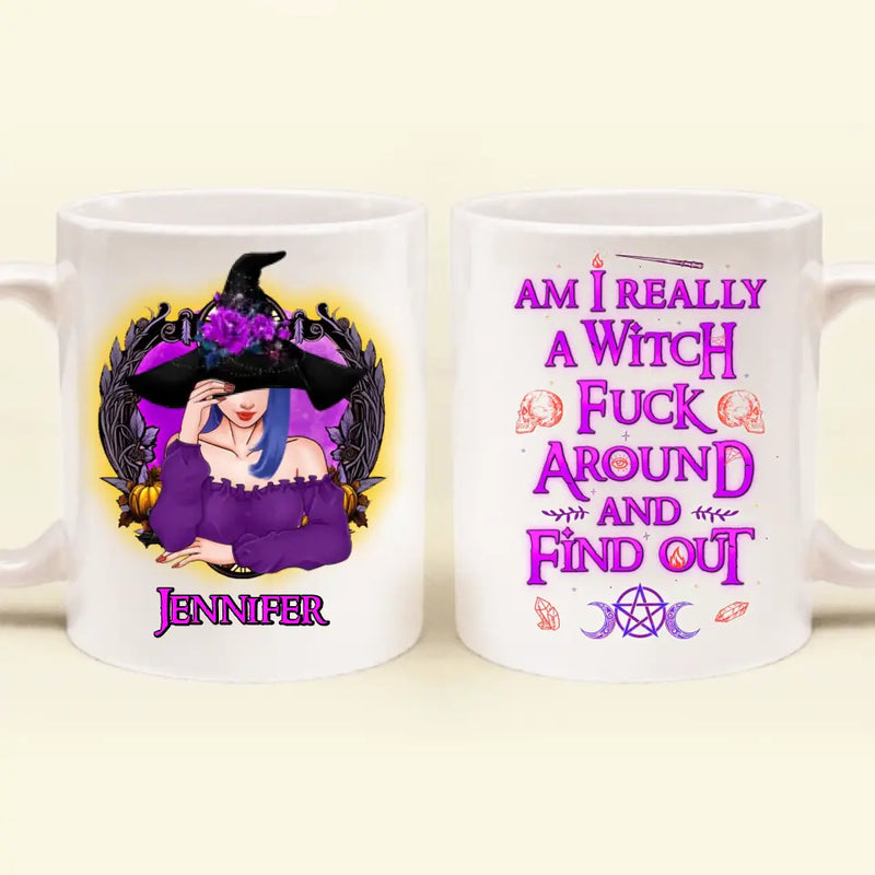 Personalized Witch Coffee Mug - Halloween Gift Idea - Am I Really A Witch