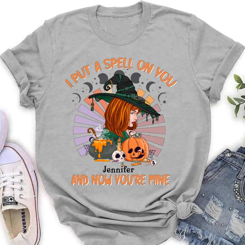 Personalized Halloween Witch Shirt/ Hoodie - Gift Idea For Halloween - I Put A Smell On You And Now You're Mine