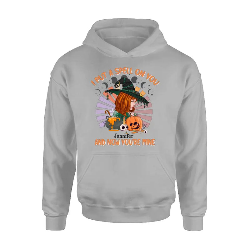 Personalized Halloween Witch Shirt/ Hoodie - Gift Idea For Halloween - I Put A Smell On You And Now You're Mine