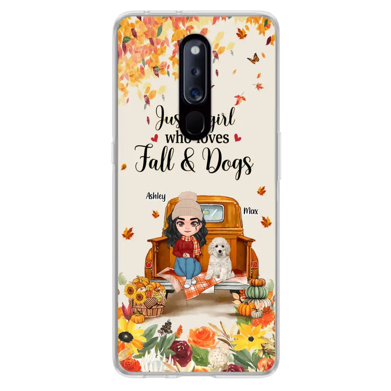 Personalized Dog Mom Autumn Phone Case - Gift Idea For Dog Lovers - Up to 5 Dogs - Case For Xiaomi/ Oppo/ Huawei - Just A Girl Who Loves Fall & Dogs