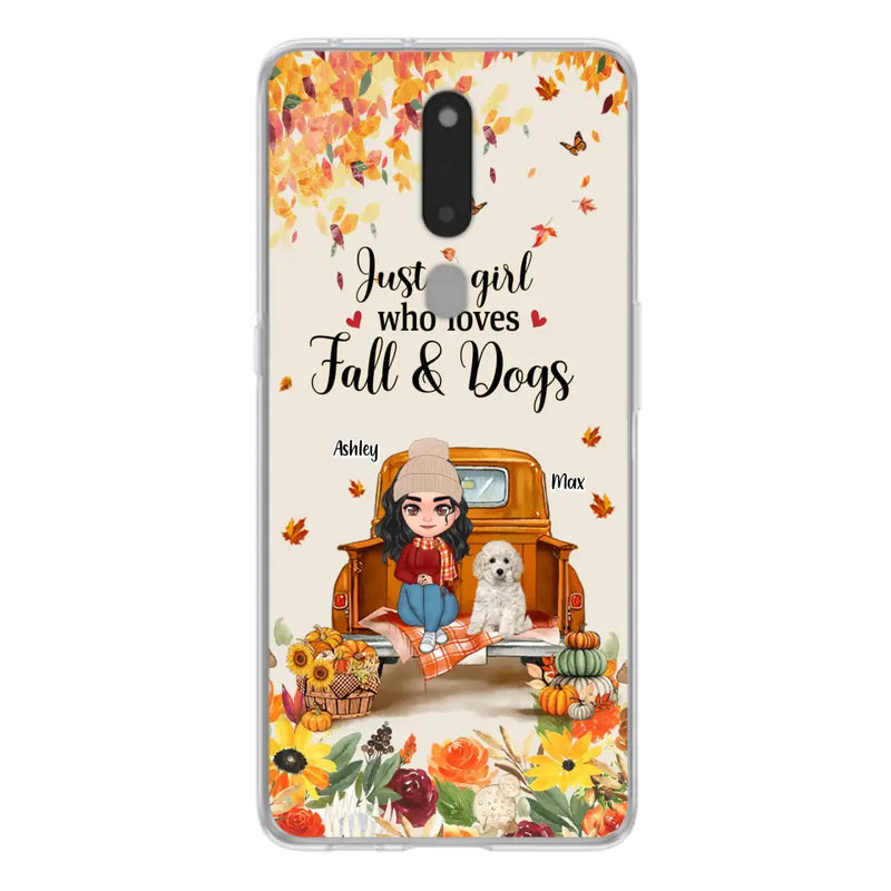 Personalized Dog Mom Autumn Phone Case - Gift Idea For Dog Lovers - Up to 5 Dogs - Case For Xiaomi/ Oppo/ Huawei - Just A Girl Who Loves Fall & Dogs