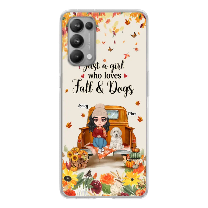Personalized Dog Mom Autumn Phone Case - Gift Idea For Dog Lovers - Up to 5 Dogs - Case For Xiaomi/ Oppo/ Huawei - Just A Girl Who Loves Fall & Dogs