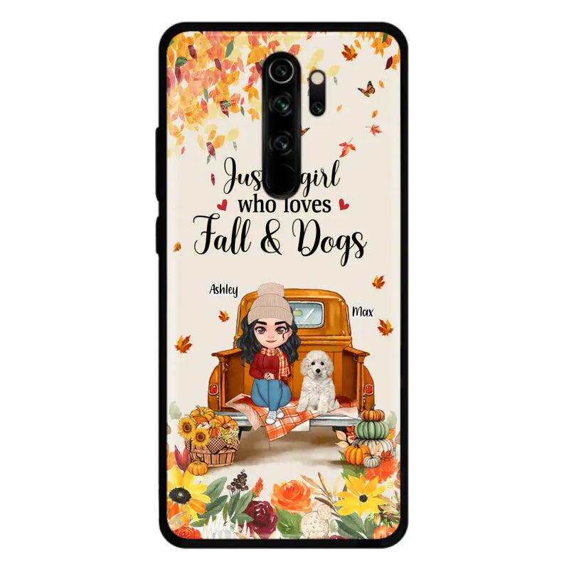 Personalized Dog Mom Autumn Phone Case - Gift Idea For Dog Lovers - Up to 5 Dogs - Case For Xiaomi/ Oppo/ Huawei - Just A Girl Who Loves Fall & Dogs