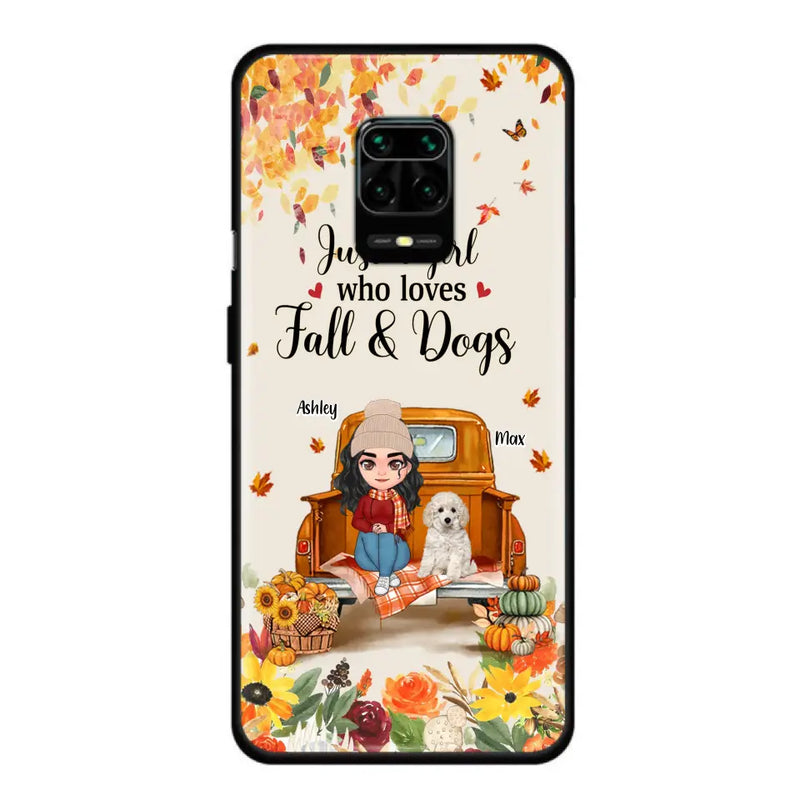 Personalized Dog Mom Autumn Phone Case - Gift Idea For Dog Lovers - Up to 5 Dogs - Case For Xiaomi/ Oppo/ Huawei - Just A Girl Who Loves Fall & Dogs