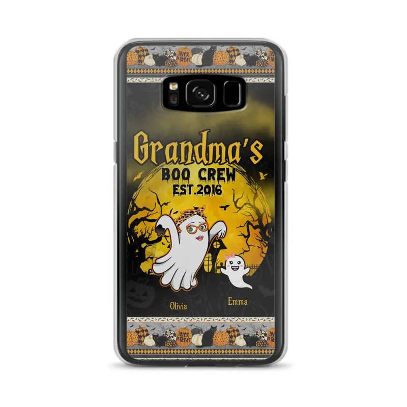 Personalized Grandma Phone Case - Halloween Gift For Grandma - Up to 7 Kids - Grandma's Boo Crew - Case For iPhone/ Samsung