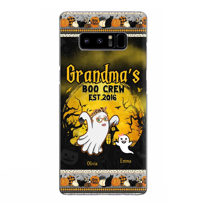 Personalized Grandma Phone Case - Halloween Gift For Grandma - Up to 7 Kids - Grandma's Boo Crew - Case For iPhone/ Samsung