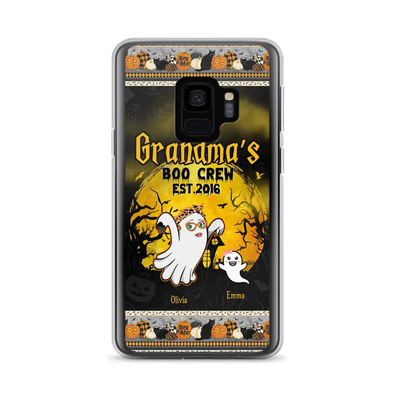 Personalized Grandma Phone Case - Halloween Gift For Grandma - Up to 7 Kids - Grandma's Boo Crew - Case For iPhone/ Samsung