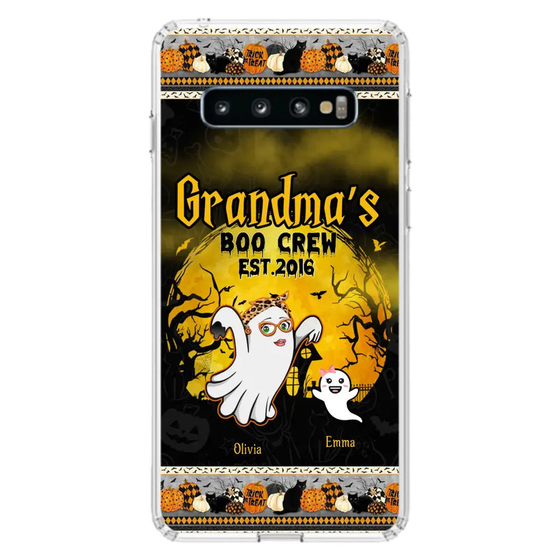 Personalized Grandma Phone Case - Halloween Gift For Grandma - Up to 7 Kids - Grandma's Boo Crew - Case For iPhone/ Samsung