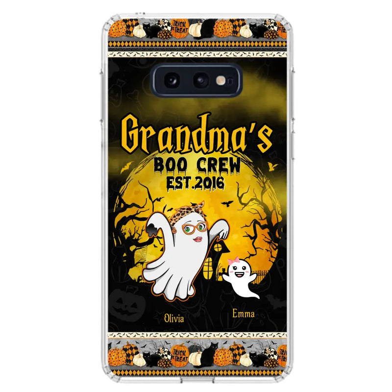 Personalized Grandma Phone Case - Halloween Gift For Grandma - Up to 7 Kids - Grandma's Boo Crew - Case For iPhone/ Samsung