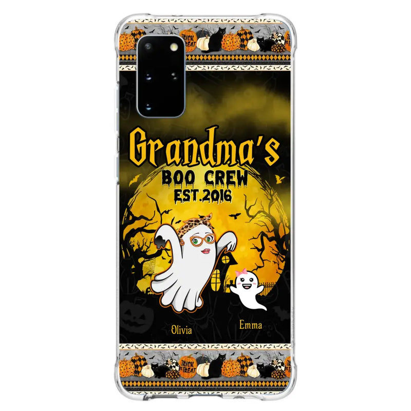 Personalized Grandma Phone Case - Halloween Gift For Grandma - Up to 7 Kids - Grandma's Boo Crew - Case For iPhone/ Samsung