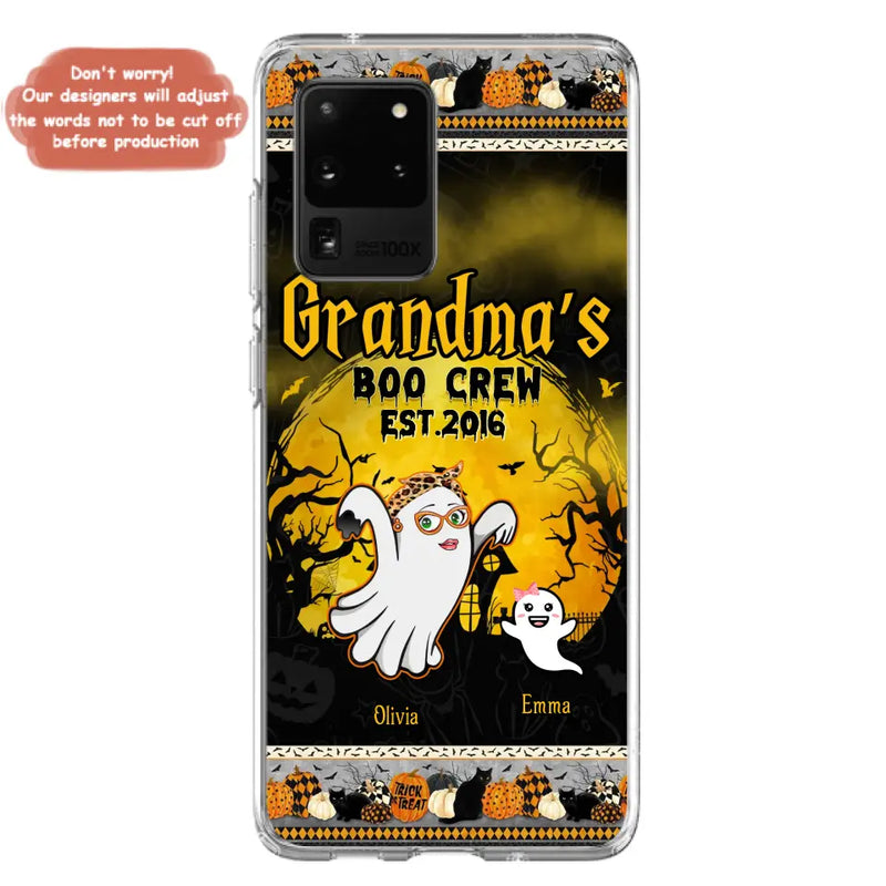 Personalized Grandma Phone Case - Halloween Gift For Grandma - Up to 7 Kids - Grandma's Boo Crew - Case For iPhone/ Samsung