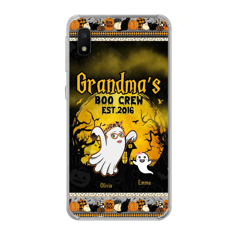 Personalized Grandma Phone Case - Halloween Gift For Grandma - Up to 7 Kids - Grandma's Boo Crew - Case For iPhone/ Samsung