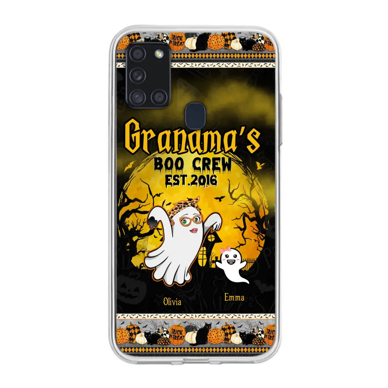 Personalized Grandma Phone Case - Halloween Gift For Grandma - Up to 7 Kids - Grandma's Boo Crew - Case For iPhone/ Samsung
