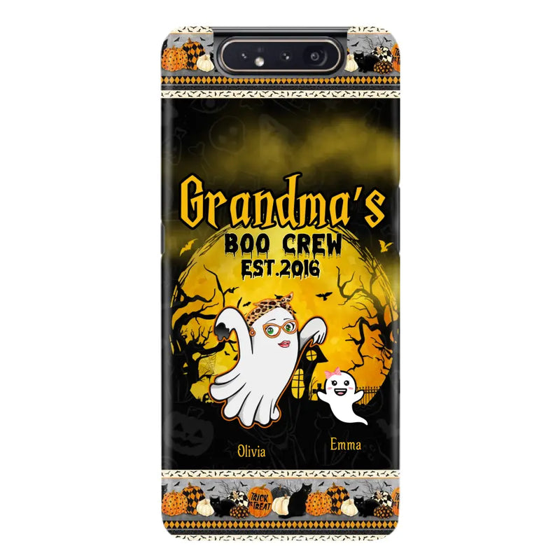 Personalized Grandma Phone Case - Halloween Gift For Grandma - Up to 7 Kids - Grandma's Boo Crew - Case For iPhone/ Samsung