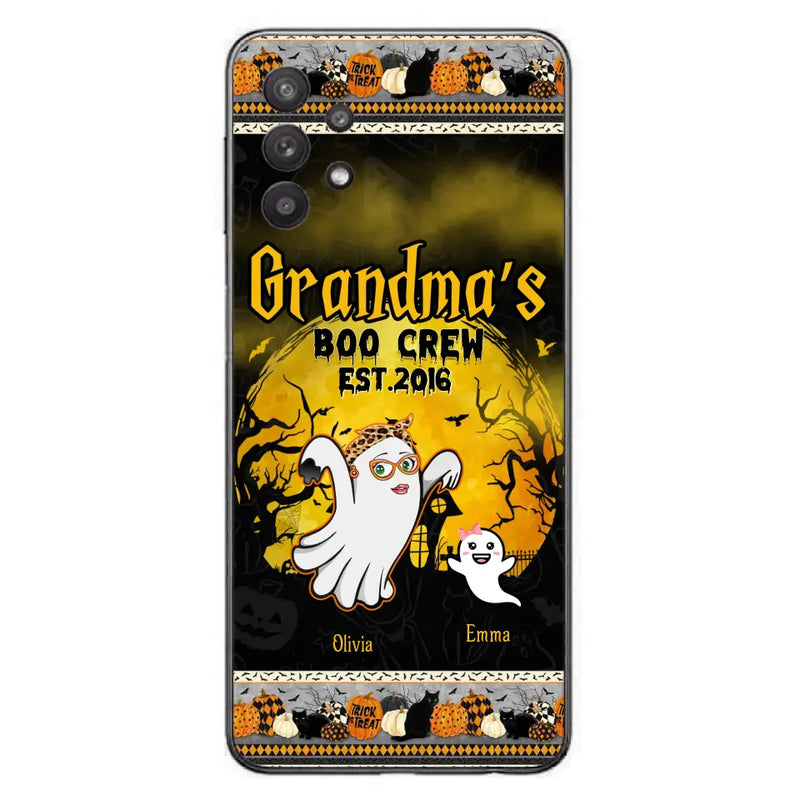 Personalized Grandma Phone Case - Halloween Gift For Grandma - Up to 7 Kids - Grandma's Boo Crew - Case For iPhone/ Samsung