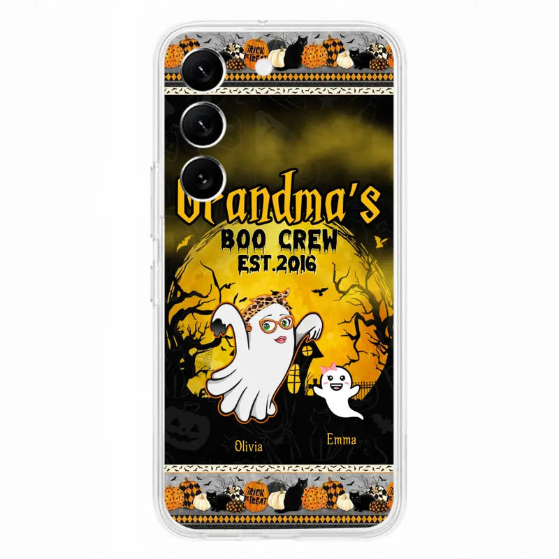 Personalized Grandma Phone Case - Halloween Gift For Grandma - Up to 7 Kids - Grandma's Boo Crew - Case For iPhone/ Samsung