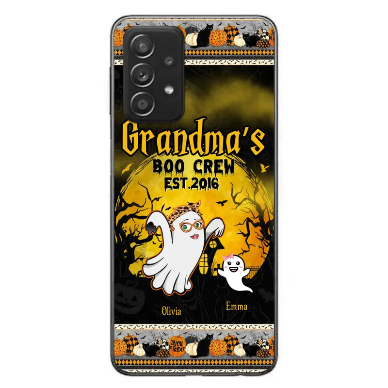 Personalized Grandma Phone Case - Halloween Gift For Grandma - Up to 7 Kids - Grandma's Boo Crew - Case For iPhone/ Samsung