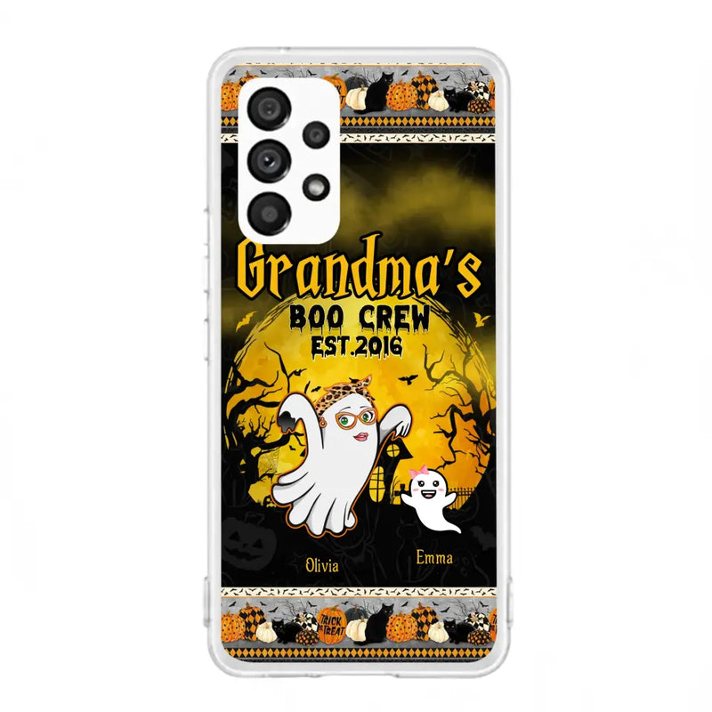Personalized Grandma Phone Case - Halloween Gift For Grandma - Up to 7 Kids - Grandma's Boo Crew - Case For iPhone/ Samsung