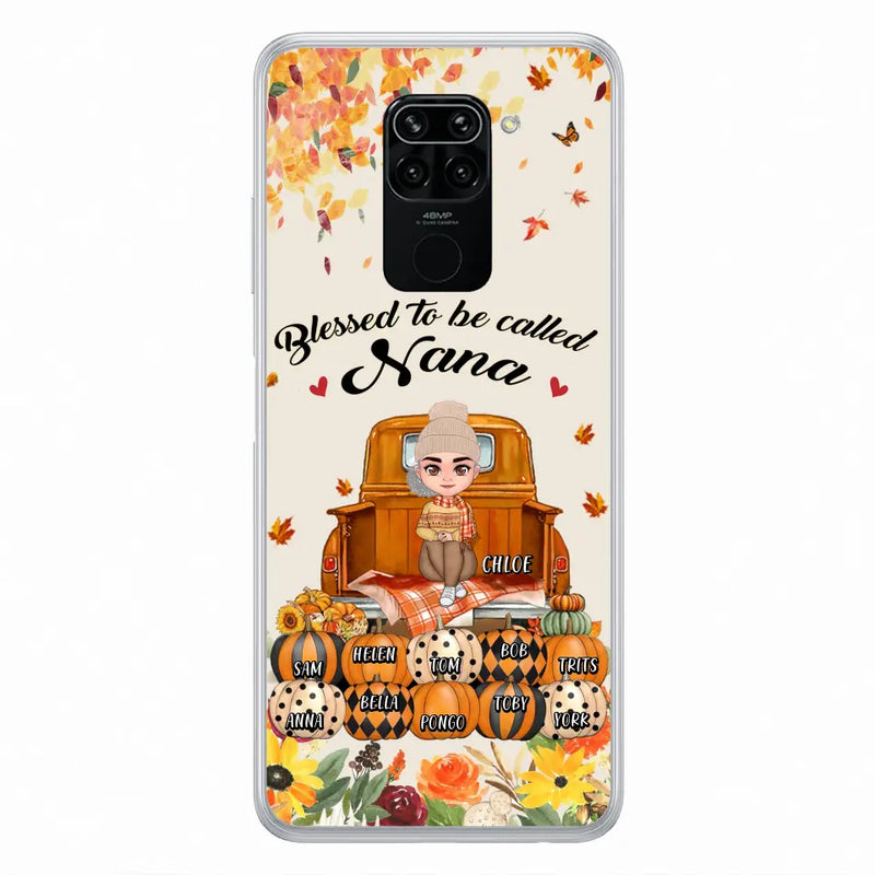 Personalized Grandma Autumn Phone Case - Gift Idea For Grandma - Up to 10 Kids - Case For Xiaomi/ Oppo/ Huawei - Blessed To Be Called Nana