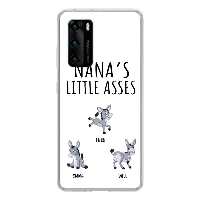 Personalized Donkeys Phone Case - Gift Idea For Family/ Grandma/Papa - Up to 12 Donkeys - Case For Xiaomi/ Oppo/ Huawei - Nana's Little Asses