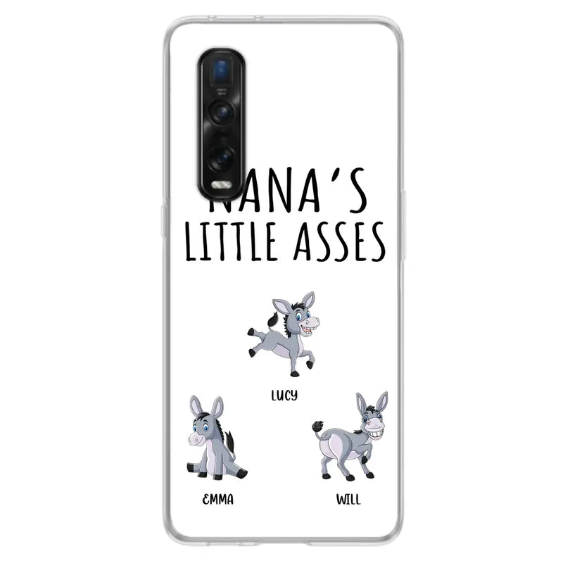 Personalized Donkeys Phone Case - Gift Idea For Family/ Grandma/Papa - Up to 12 Donkeys - Case For Xiaomi/ Oppo/ Huawei - Nana's Little Asses