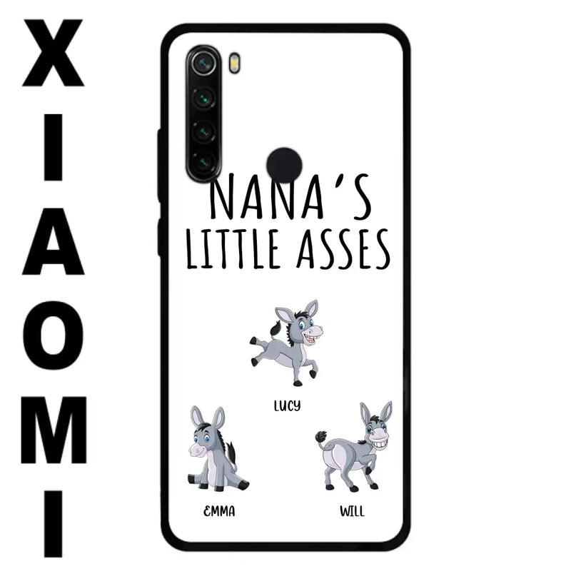 Personalized Donkeys Phone Case - Gift Idea For Family/ Grandma/Papa - Up to 12 Donkeys - Case For Xiaomi/ Oppo/ Huawei - Nana's Little Asses