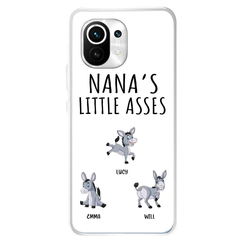Personalized Donkeys Phone Case - Gift Idea For Family/ Grandma/Papa - Up to 12 Donkeys - Case For Xiaomi/ Oppo/ Huawei - Nana's Little Asses
