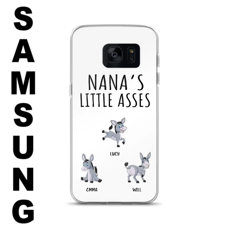 Personalized Donkeys Phone Case - Gift Idea For Family/Grandma/Papa - Up to 12 Donkeys - Case For iPhone/Samsung - Boss's Pain In The Asses