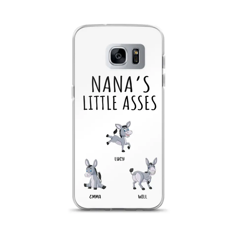 Personalized Donkeys Phone Case - Gift Idea For Family/Grandma/Papa - Up to 12 Donkeys - Case For iPhone/Samsung - Boss's Pain In The Asses