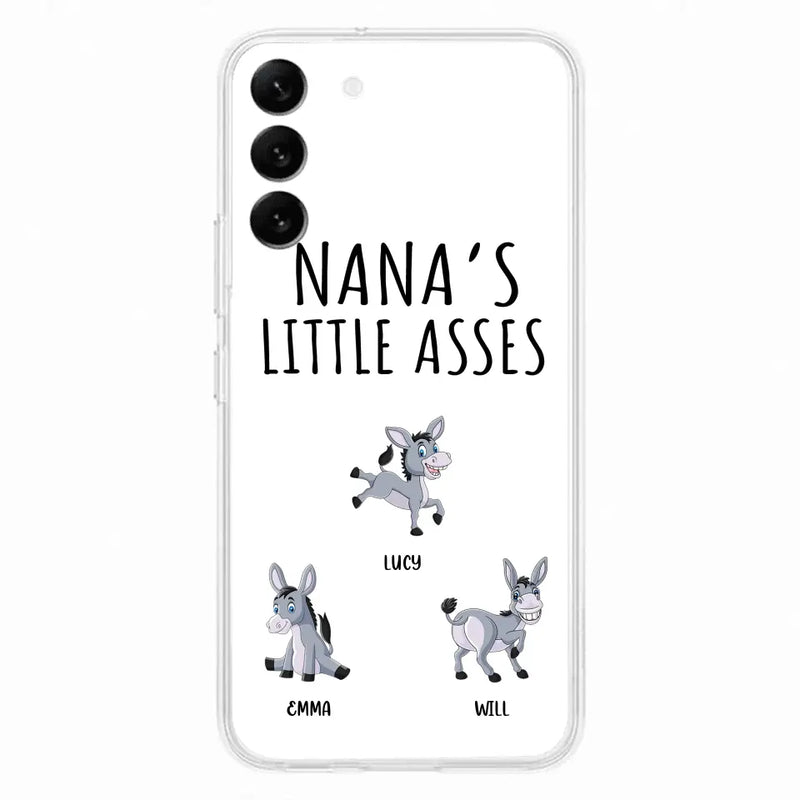 Personalized Donkeys Phone Case - Gift Idea For Family/Grandma/Papa - Up to 12 Donkeys - Case For iPhone/Samsung - Boss's Pain In The Asses