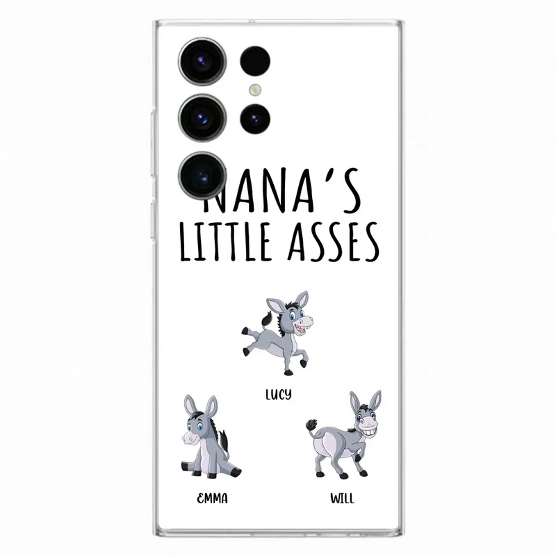Personalized Donkeys Phone Case - Gift Idea For Family/Grandma/Papa - Up to 12 Donkeys - Case For iPhone/Samsung - Boss's Pain In The Asses