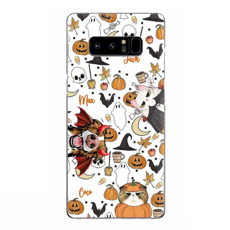 Personalized Halloween Pet Phone Case - Up to 3 Pets - Gift Idea For Dog/Cat Owners - Case for iPhone/Samsung