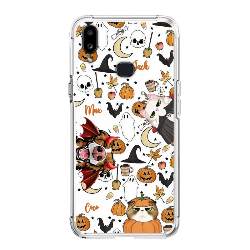 Personalized Halloween Pet Phone Case - Up to 3 Pets - Gift Idea For Dog/Cat Owners - Case for iPhone/Samsung