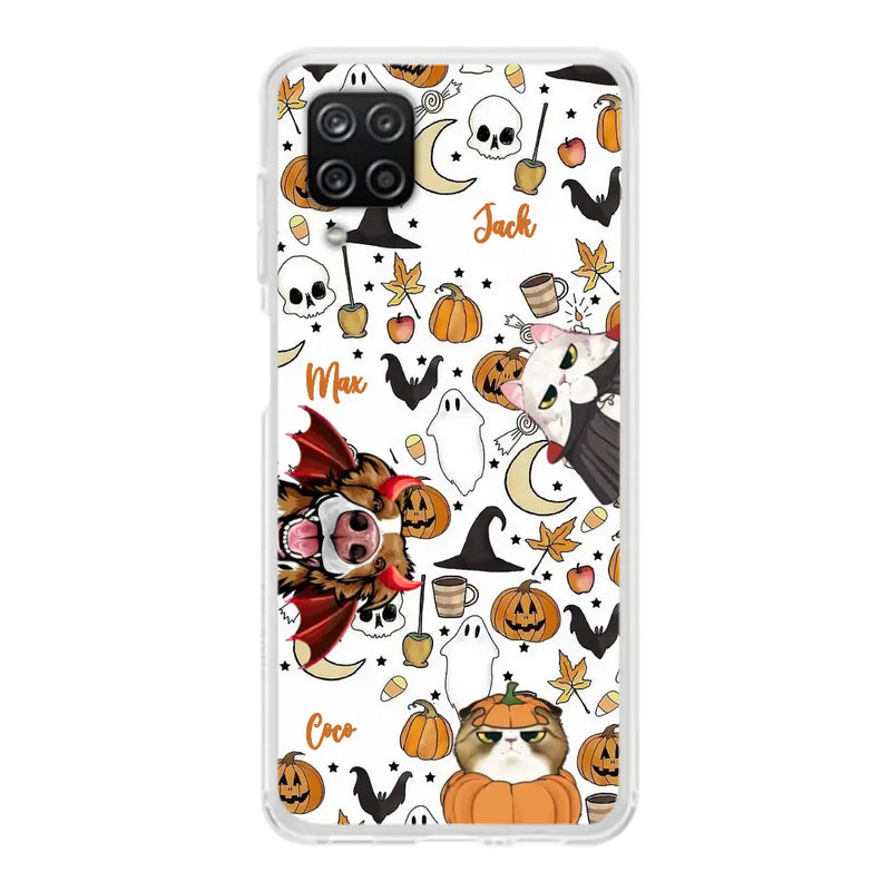 Personalized Halloween Pet Phone Case - Up to 3 Pets - Gift Idea For Dog/Cat Owners - Case for iPhone/Samsung