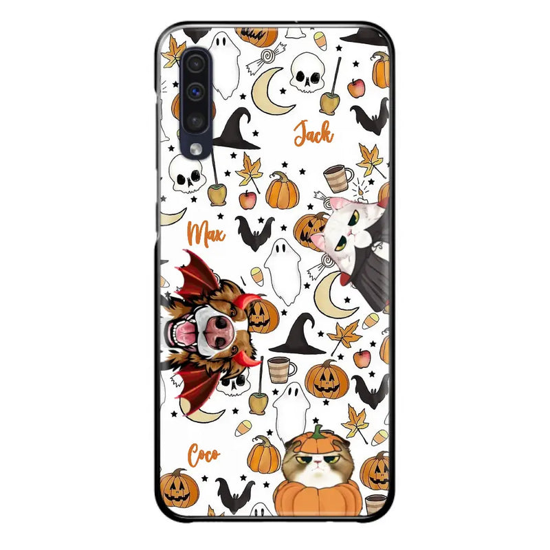 Personalized Halloween Pet Phone Case - Up to 3 Pets - Gift Idea For Dog/Cat Owners - Case for iPhone/Samsung
